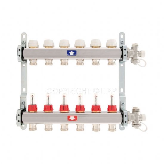 Inox szerelt osztók: Minőségi alkatrészek padlófűtéshez