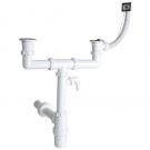 Mosogatószifon ST 539/1 KÉT medencés 6/4
túlfolyós leer.szeleppel mos.gép.csatl.